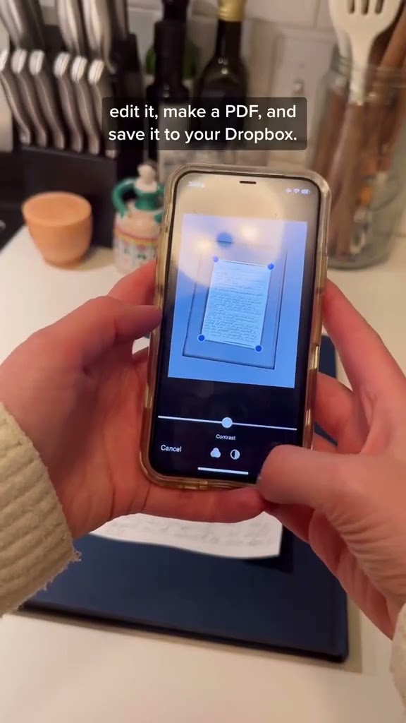 How to scan a document with a phone #dropbox #shorts