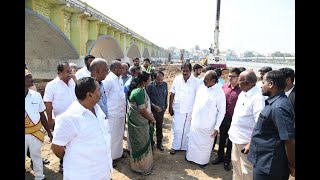 MADURAI DISTRICT -  P W D. MNISTER \u0026 C T.MINISTER -INSPECTED THE FLYOVER WORKS IN MADURAI.16.12.2024