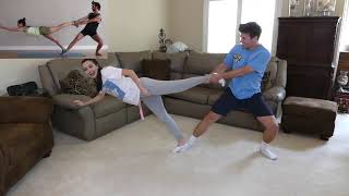 Yoga Challenge Vanessa Merrell Yoga Challenge, Couple Yoga challenge with Best Friend