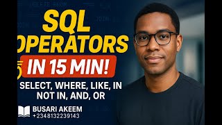 Master SQL Operators in 15 Min! 🔥 SELECT, WHERE, IN, NOT IN, LIKE, AND, OR, BETWEEN Explained Easily