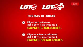 Sorteo Noche  Domingo 29 de Diciembre del 2024