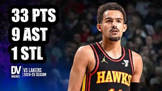 Trae Young vs Lakers 33 pts 9 ast 1 stl | Jan 03, 2025 | Regular Season