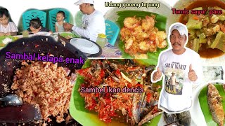 TERNIKMAT,, masak dan makan sambel kelapa tumis pare sambil buka paket baju sobat ngaret @masiyun