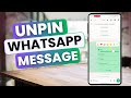 Unpin A Message On WhatsApp On Android – Step-by-Step Tutorial