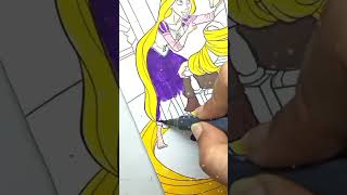 Coloring Tangled Disney Princess Rapunzel and Flynn