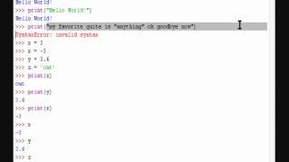 Python Tutorial 3 - Print Function and More Variables