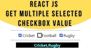 ReactJS Get Multiple Checkbox Value jsx Component