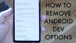 How To Turn Off Developer Mode On Android! (2025)