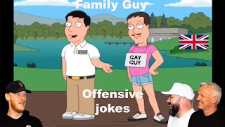 Family Guy Offensive Jokes Compilation REACTION!! | OFFICE BLOKES REACT!!