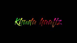 Khuda Haafiz💞title track || Vidyut Jammwal || Vishal Dadlani || Non copyright lyrics black screen||