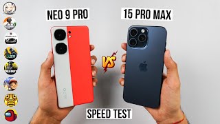 iQOO Neo 9 Pro vs iPhone 15 Pro Max Gaming Speed Test 🔥