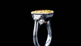 FANCY DEEP YELLOW DIAMOND RING 8.81 Ct. TW, Radiant Shape, GIA Certified, 2193070328.JCRF05394020