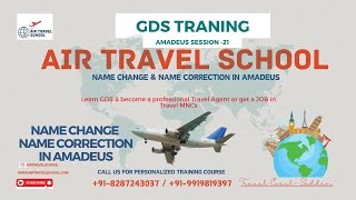 Amadeus Session 21 Name Correction & Name Change in Amadeus #gds #jobs #travel