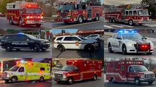 Fire Trucks, Police Cars \u0026 Ambulances Compilation #11: November 2024 Recordings