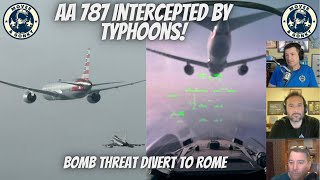 American 787 Escorted By Typhoons - Pilots React To Intercept Footage