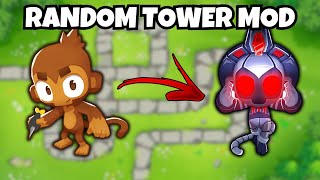 1 TOWER CHIMPS WITH A RANDOM TOWER! (Bloons TD 6 Mods)