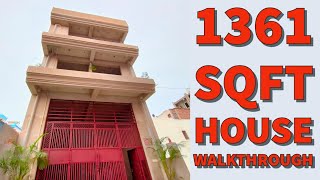 1361 SQFT HOUSE WALKTHROUGH | 1361 SQ FT HOUSE PLAN |  CONSTRUCTION COST OF 1361 SQ FT HOUSE IN 2021