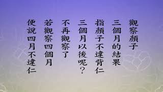 悟道法師 每日論語－有聲書 138 雍也篇第六章【子曰。回也。其心三月不違仁。其餘則日月至焉而已矣。】