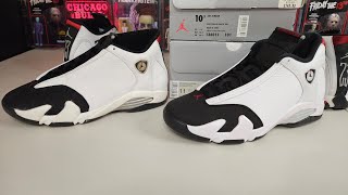 Air Jordan 14 black toe OG VS 2024 retro