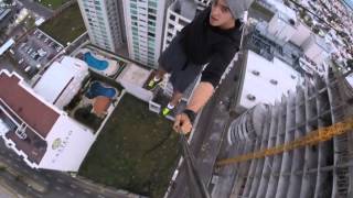 sky brothers mexico #1 insane roofers climb yellow tower