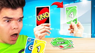 I USED A MIRROR To SEE My FRIENDS CARDS! (UNO CHEAT)