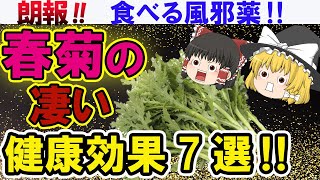 【ゆっくり解説】栄養価が高い春菊の健康効果7選‼