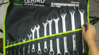 TEKIRO  Combination  Wrench Set 14 Pcs  (8 - 32 mm)  WR-SE0298 TEKIRO Kunci Ring Pas set 14 Pcs