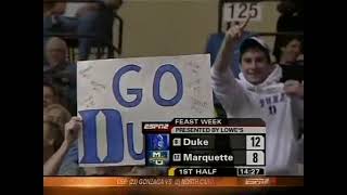 (11-21-2006) #9 Duke Blue Devils vs #13 Marquette Golden Eagles