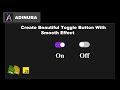 How to create toggle button with html css and JavaScript