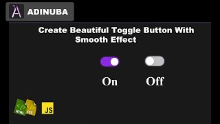 How to create toggle button with html css and JavaScript