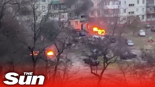 Russian shelling fire rages in residential areas of Mariupol, Ukraine