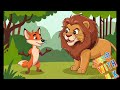 cartoon lion and cleaver fox story l चालाक गीदड़ और शेर की कहानी l viralvideo