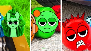 Sprunki Objects - Experiment Press and Shredding Watermelon, Cakes, Cookies | Doodle Sprunki