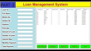 Loan Management Software in Python with database connectivity || #Project in #Tkinter ||Part-3 of 3