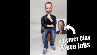 Steve Jobs made from polymer clay, sculpture timelapse【Clay Artisan JAY】#Shorts