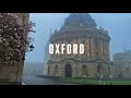 Atmospheric morning walk through fog in Oxford, as historic city wakes up. 4K | HDR