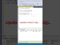 #SQL How to Update a Row in SQL? #datascience #programming #coding #sqltutorial