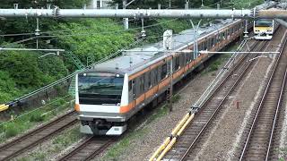 2022年７月１７日（日）今日の中央線 E233系（T2編成トイレ設置）1395T 快速 青梅行