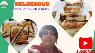 Cheese Stuffed Bread Rolls & Sandwich Irresistibly Delicious😋 Paneer,Bread  Cheese k delicious dish