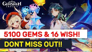 Month OF Feb Total F2P Primogems Guide! 5100+ Gems & 16 Wishes! | Genshin Impact