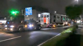 【大迫力！】相鉄7000系ｸﾊ7712 廃車体陸送【R246厚木市内】