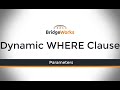 VDM - Dynamic WHERE Clause