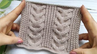 Cable Half Brioche Stitch | Zopf-Halbpatentmuster | Trecce a False coste inglesi| Falso punto inglés