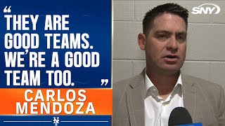 Carlos Mendoza updates Mets plans for Braves and Phillies after rain-out in St. Louis | SNY
