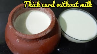 Thick Curd |Yogurt സൂപ്പർ തൈര് പാൽ ഇല്ലാതെ ?|Curd without milk |Thick curd recipe Malayalam|