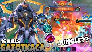 16 kills Hybrid Build - Gatotkaca Jungle Gameplay - Mobile Legends: Bang Bang