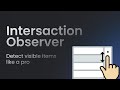 Intersection Observer API in JavaScript | Web Development Tutorial