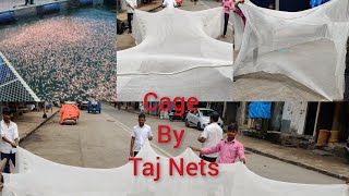 Cage culture.Aquaculture.Fish Farming.Nylon Cage.Knotless.Oder Link IN Description Below.TAJ NETS