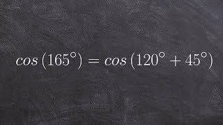 Learn how to evaluate using the sum formula of two angles cosine