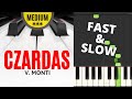 Czardas MONTI I Beautiful Simplified Version I Easy Medium Piano Tutorial SOLO Sheet Music